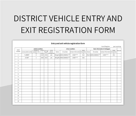 Entry Registration .